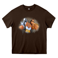 Chocolate Brown Sneaker and heel afro woman Heavy Core Tee - RanaPortraitStore