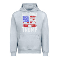 Heather Grey god guns and trump Urban Hoodie - artisFamous