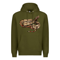 Army Green red tail boa snake Premium Hoodie - LillyAllenDesigns