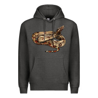 Charcoal Heather red tail boa snake Premium Hoodie - LillyAllenDesigns