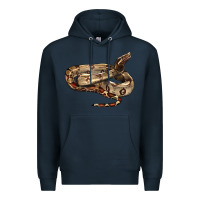 Navy red tail boa snake Premium Hoodie - LillyAllenDesigns
