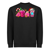 Black pink christmas coffee cups Heavyweight Sweatshirt - AdoDesignShop