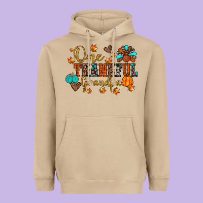 One Thankful Grandpa Heavyweight Hoodie Designed By Jahusdesignshop