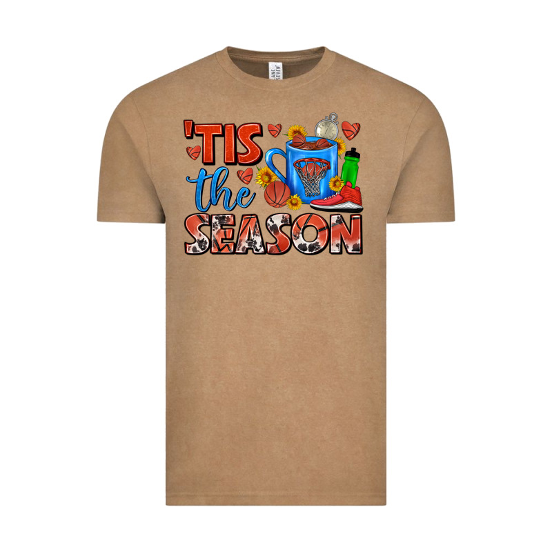 Tis The Season  Basketball Coffee Mug Vintage Tee by FaDigitalArtStudio | Teevron