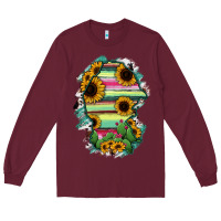 Burgundy Coahuila State Of Mexico Map Long Sleeve Tee - RanaPortraitStore