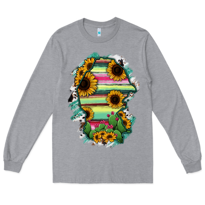 Coahuila State Of Mexico Map Long Sleeve Tee by RanaPortraitStore | Teevron