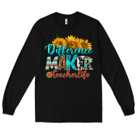 Black difference maker teacher life Long Sleeve Tee - BundleAndBundleShop