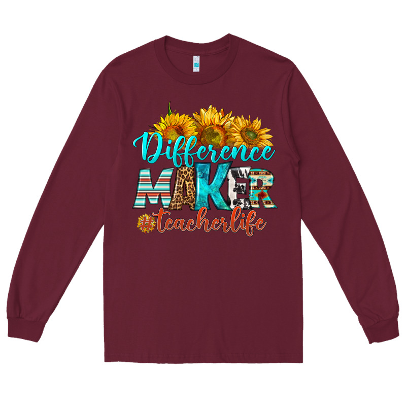 Difference Maker Teacher Life Long Sleeve Tee by BundleAndBundleShop | Teevron