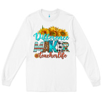 White difference maker teacher life Long Sleeve Tee - BundleAndBundleShop