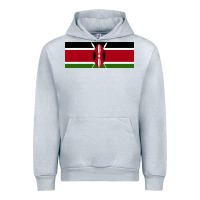 Heather Grey kenya flag Urban Hoodie - artisFamous