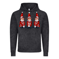 Vintage Black Christmas Elfs Vintage Hoodie - FaDigitalArtStudio