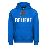Cobalt believe bigfoot white Urban Hoodie - artisFamous