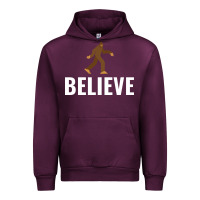 Mauve Wine believe bigfoot white Urban Hoodie - artisFamous