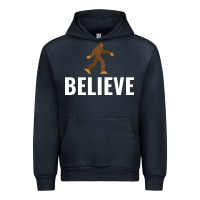 Navy believe bigfoot white Urban Hoodie - artisFamous