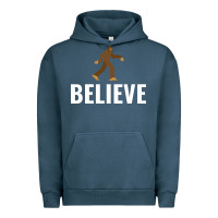 Pigment Midnight Navy believe bigfoot white Urban Hoodie - artisFamous