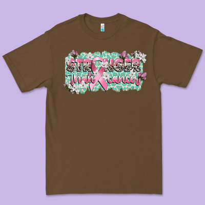Stronger Than Cancer Cancer Awareness Premium Tee Designed By Cowgirlartshop