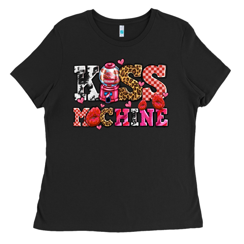 Kiss Machine With Lips Olivia Ladies Tee by OliviaCreatesArt | Teevron