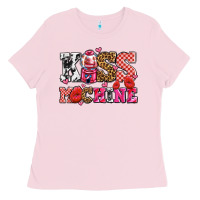 Bubblegum Pink kiss machine with lips olivia Ladies Tee - OliviaCreatesArt