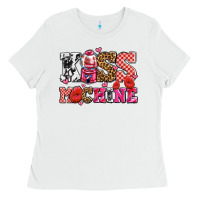 White kiss machine with lips olivia Ladies Tee - OliviaCreatesArt