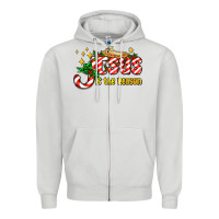 Dove Grey jesus is the reason with christmas candy ado Zipper Hoodie - AdoDesignShop