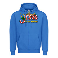 True Royal jesus is the reason with christmas candy ado Zipper Hoodie - AdoDesignShop