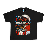 Black My favorite baseball player calls me mom Urban Heavy Tee - FaDigitalArtStudio
