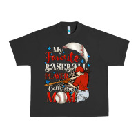Pigment Black My favorite baseball player calls me mom Urban Heavy Tee - FaDigitalArtStudio