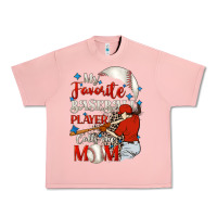 Salmon My favorite baseball player calls me mom Urban Heavy Tee - FaDigitalArtStudio