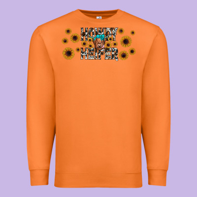Howdy Heifer Premium Sweatshirt Designed By Jahusdesignshop