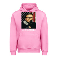 Fuchsia Pink Notorious R.B.G. Funny Progressive, Liberal Ruth Bader Ginsburg Urban Hoodie - artisFamous