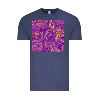 Vintage Denim Abstract Mardi Gras Seamless Pattern Vintage Tee - FaDigitalArtStudio