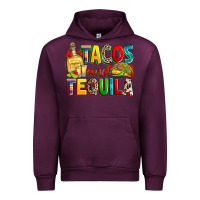 Mauve Wine tacos and tequila Urban Hoodie - RanaPortraitStore