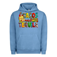 Pigment Pebble Blue tacos and tequila Urban Hoodie - RanaPortraitStore