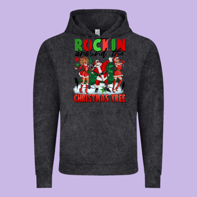 Rockin Around The Christmas Tree Vintage Hoodie Designed By Fadigitalartstudio