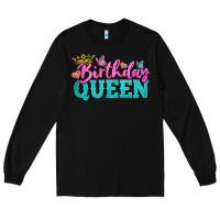 Black birthday queen Long Sleeve Tee - BundleAndBundleShop