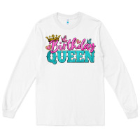 White birthday queen Long Sleeve Tee - BundleAndBundleShop