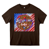 Chocolate Brown American babe Heavy Core Tee - TumblerDesignByShophia