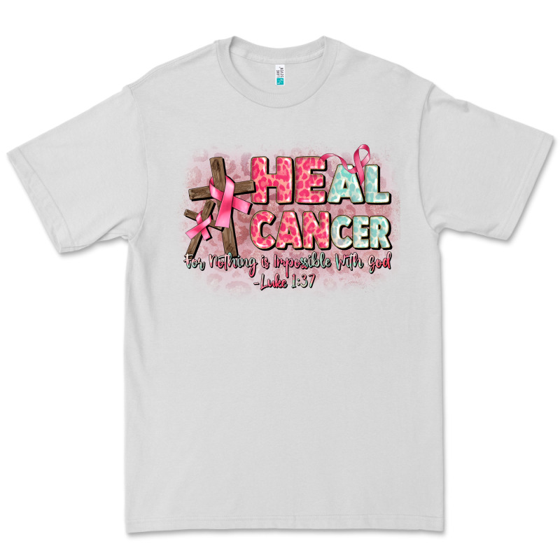 Heal Cancer Luke 1 37 Premium Tee by CowGirlArtShop | Teevron