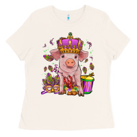 Bone mardi gras pig Ladies Tee - OliviaCreatesArt
