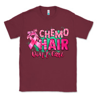 Burgundy Chemo hair don't care Cancer Awareness Classic Tee - HowdyJamesFarm