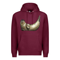 Burgundy sea seal Premium Hoodie - LillyAllenDesigns