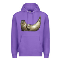 Purple sea seal Premium Hoodie - LillyAllenDesigns