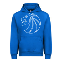 Cobalt outline seven lions Urban Hoodie - artisFamous