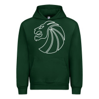 Forest Green outline seven lions Urban Hoodie - artisFamous