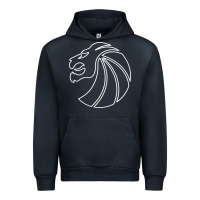 Navy outline seven lions Urban Hoodie - artisFamous