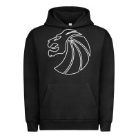 Pigment Black outline seven lions Urban Hoodie - artisFamous