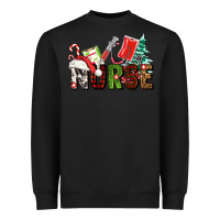 Black Christmas nurse Heavyweight Sweatshirt - AdoDesignShop