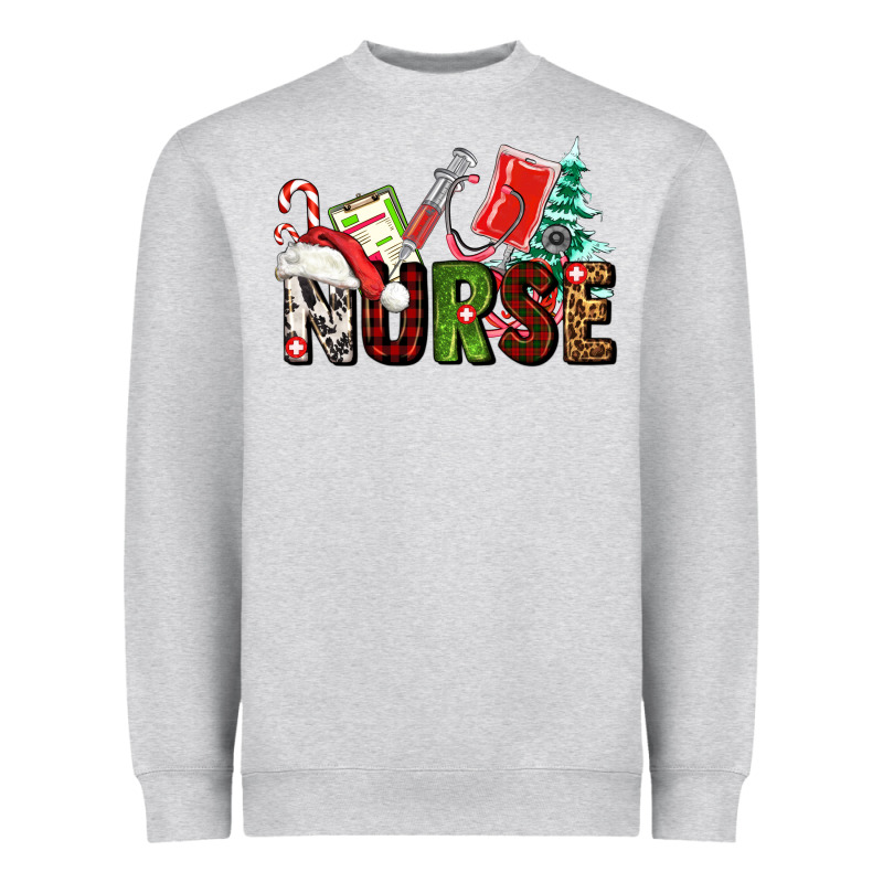 Christmas Nurse Heavyweight Sweatshirt by AdoDesignShop | Teevron