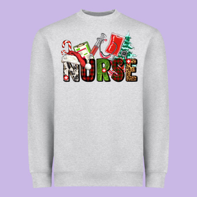Christmas Nurse Heavyweight Sweatshirt Designed By Adodesignshop
