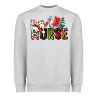Heather Grey Christmas nurse Heavyweight Sweatshirt - AdoDesignShop